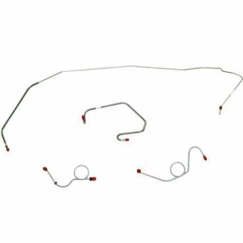 1971-73 Dodge Challenger Front Brake Line Kit Power Drum Brakes - EKT7102SS